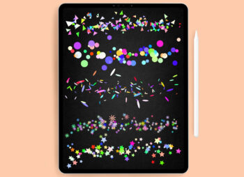 Colorful Confetti Procreate Brushes