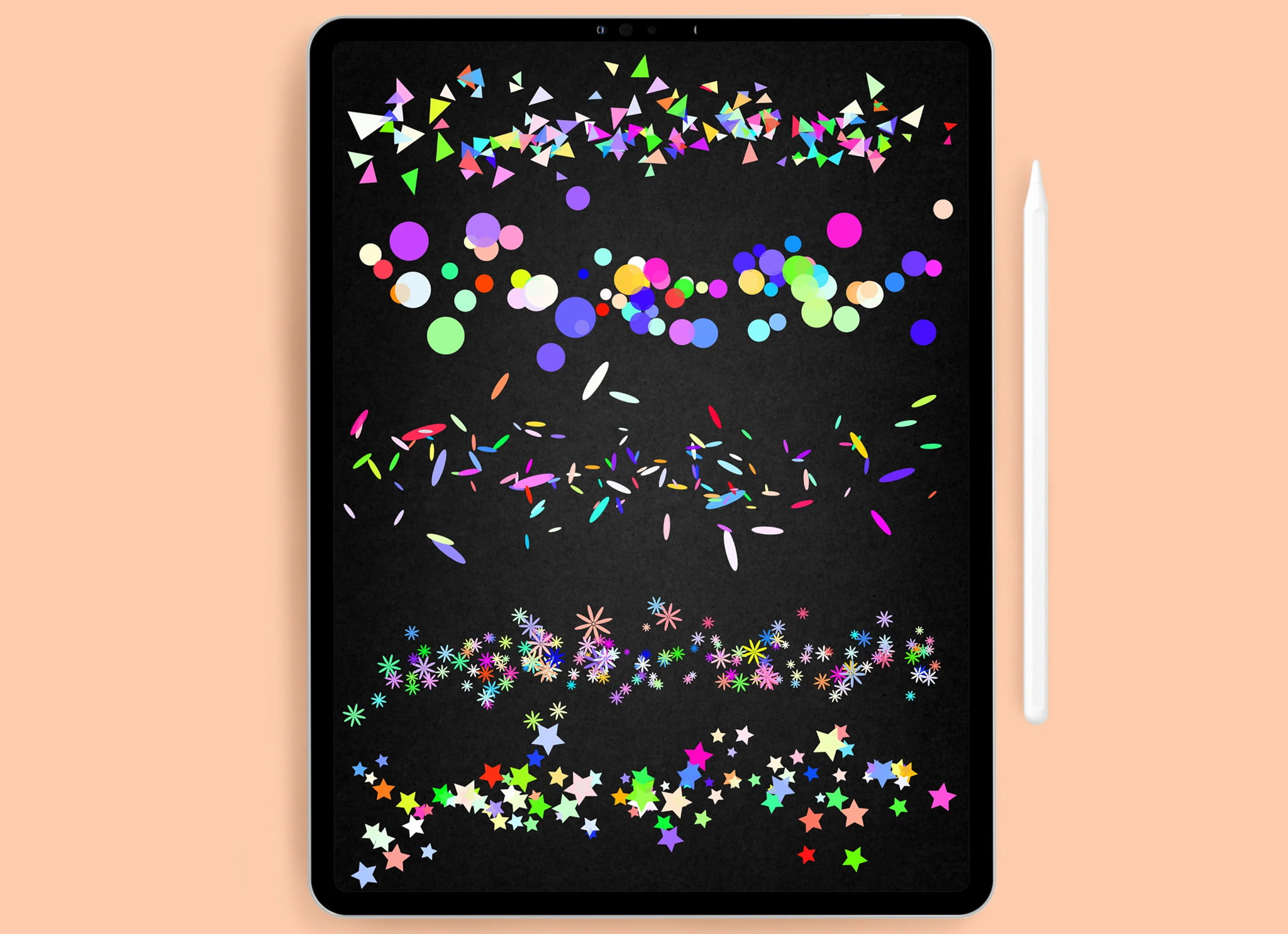 Colorful Confetti Procreate Brushes