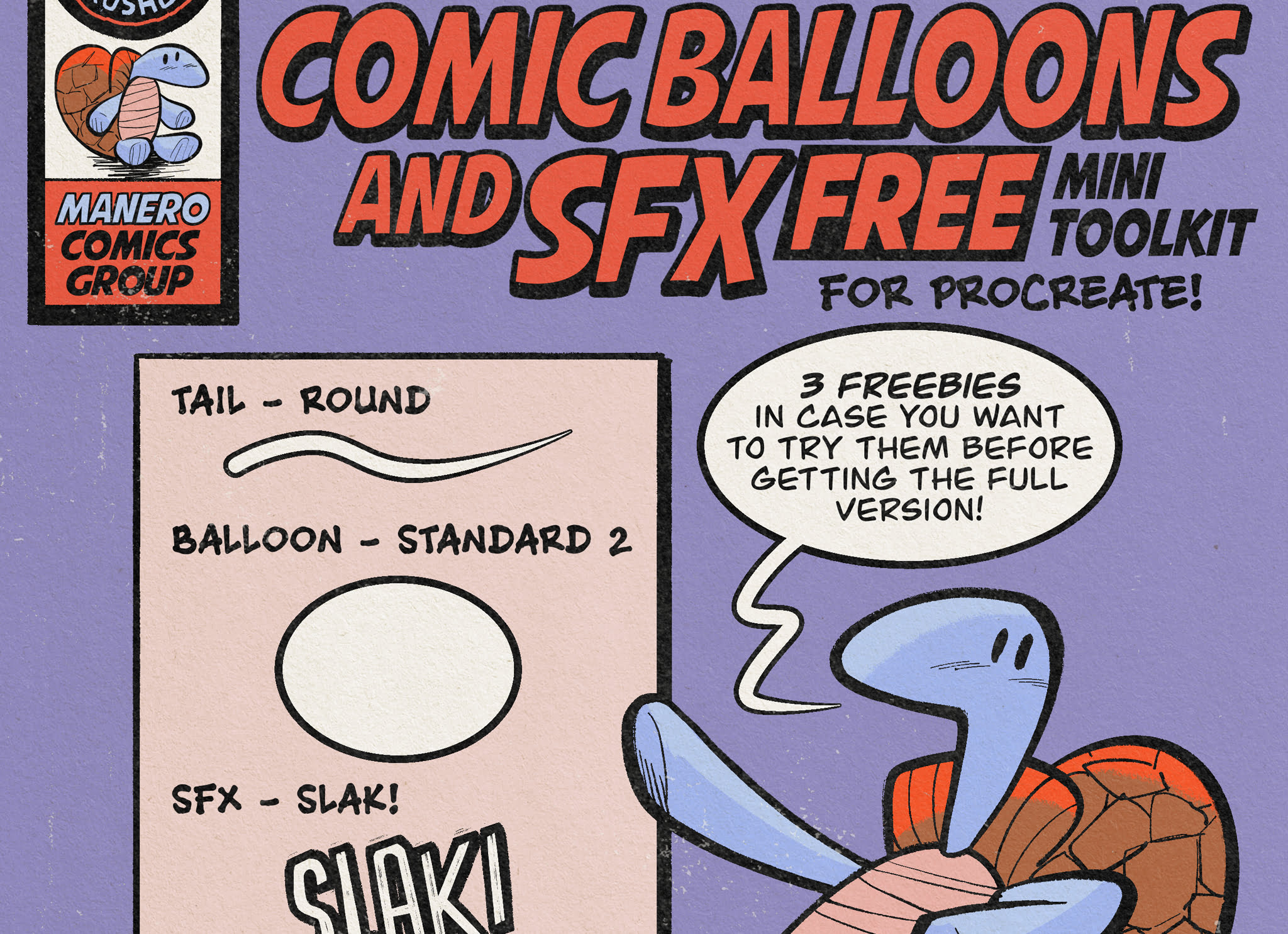 Comic Balloons SFX Procreate Brushes