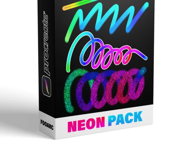 Neon Procreate Brush Pack