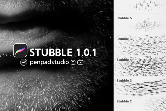 Stubble Beard Procreate Brushes