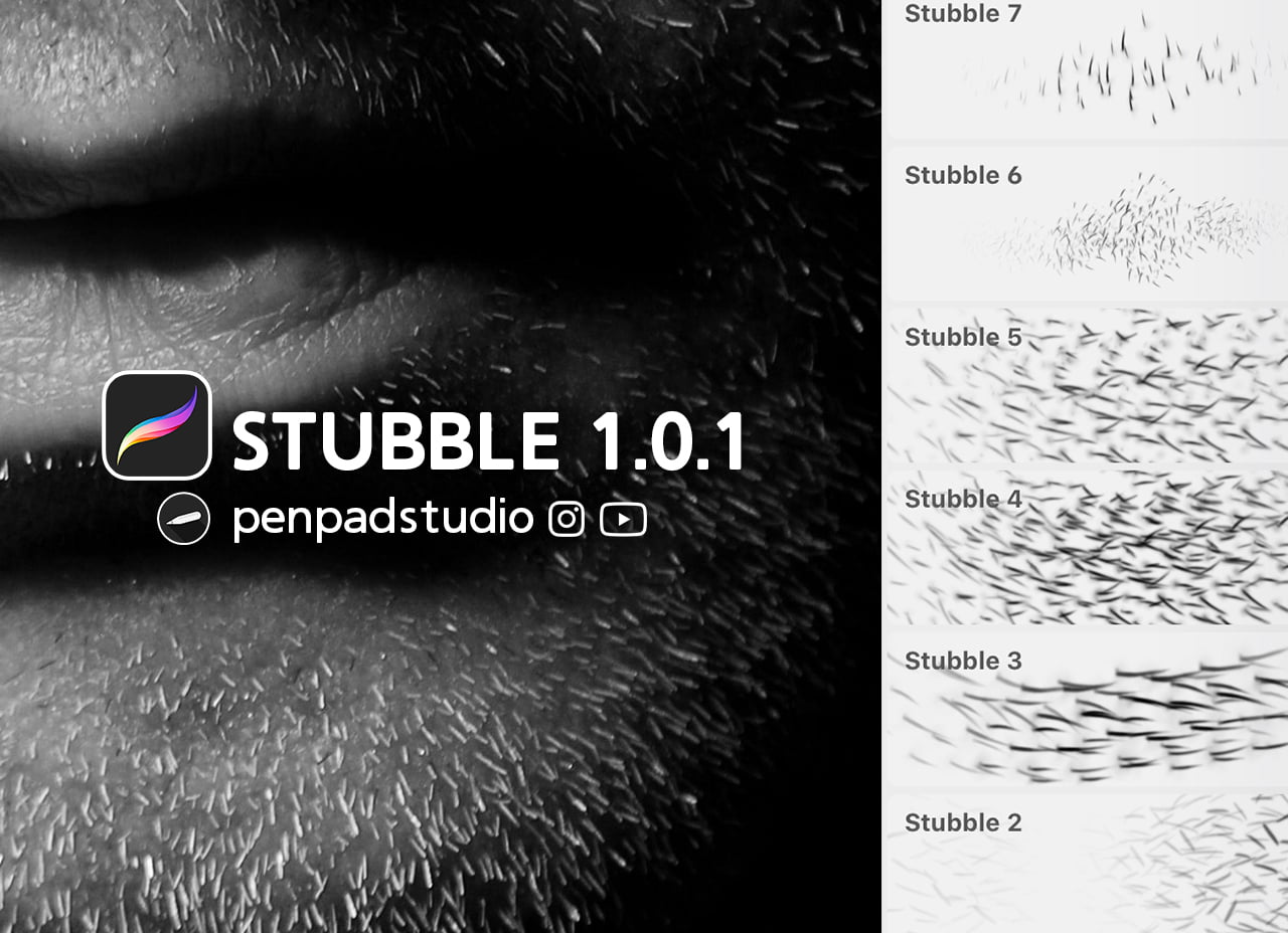 Stubble Beard Procreate Brushes