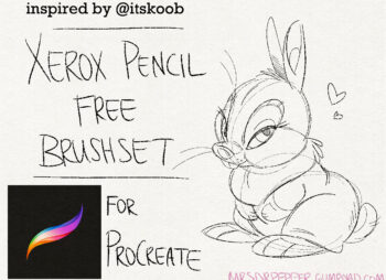 Photocopied Pencil Procreate Brushes