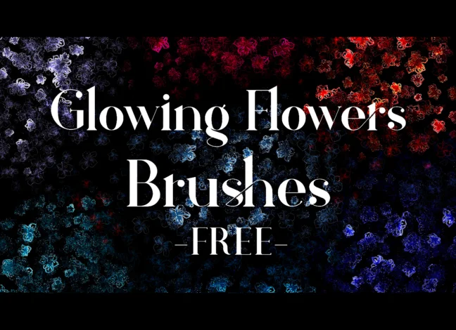 Glowing Flowers Procreate Brushes