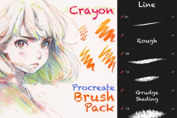 Crayon Procreate Brush Pack