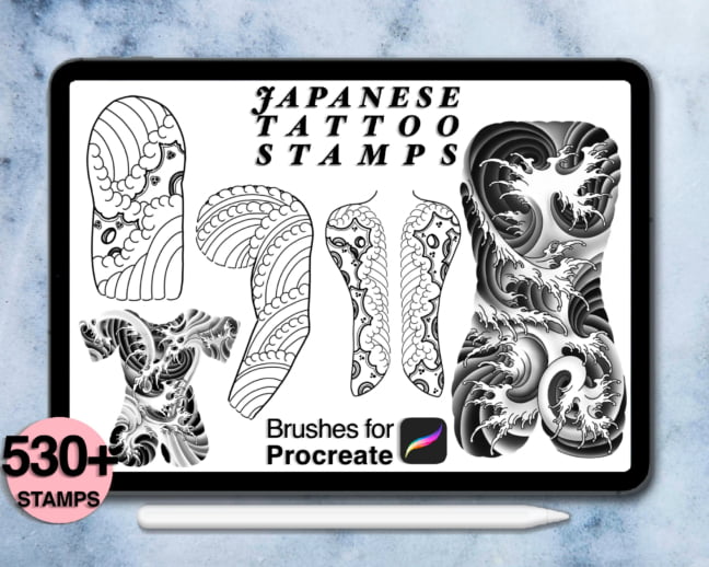 Tattoo Stamp Brushes Procreate