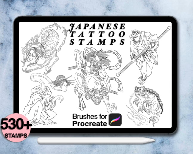 Tattoo Stamp Brushes Procreate