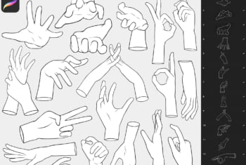 Hands Stamps Procreate Brushes