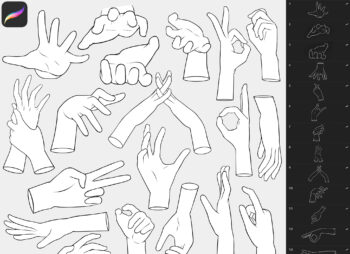 Hands Stamps Procreate Brushes