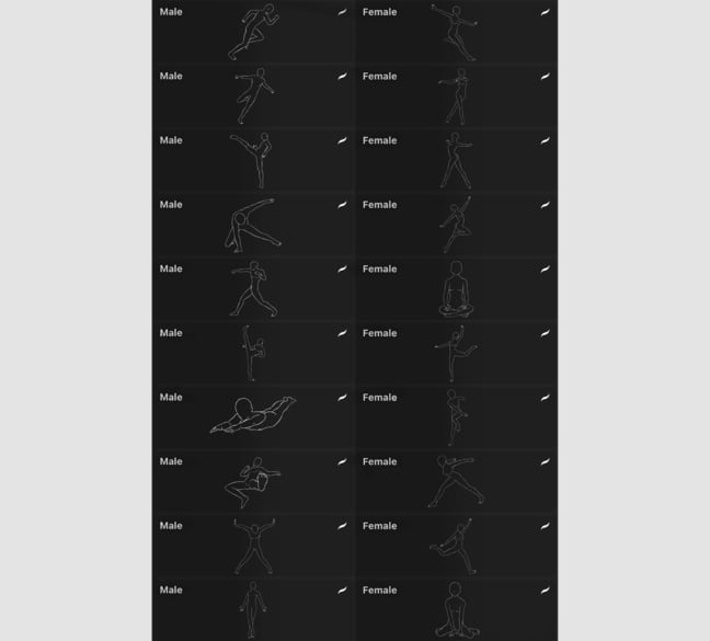 Male Female Body Poses Procreate