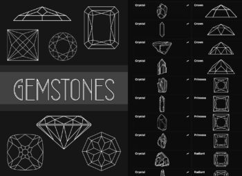 Gemstones Procreate Brushes