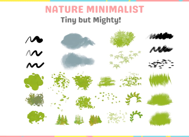 Nature Minimalist Procreate Brushes