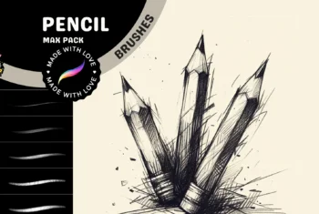 Pencil Sketch Hatch Procreate Brushes