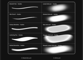 Sketch/Lettering Air Brushes Procreate