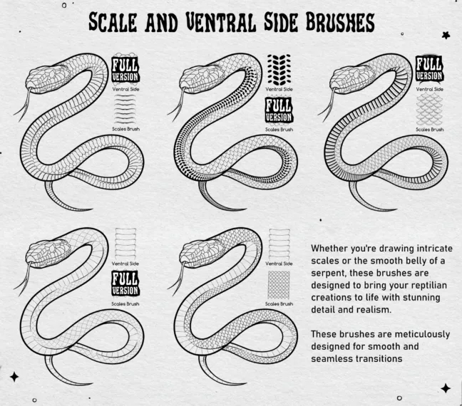 Snake Brushes for Procreate