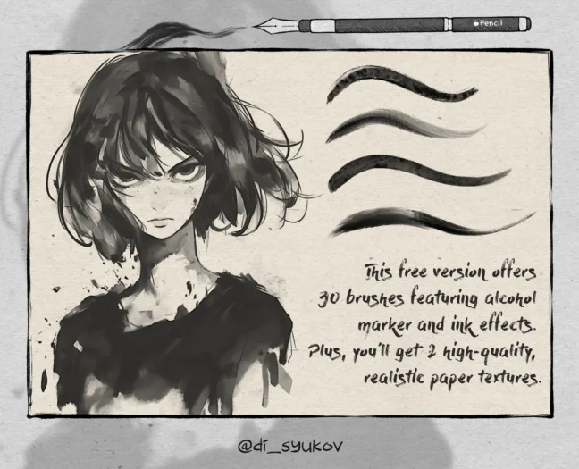 stunning ink procreate brushes 1 1 - Stunning Ink Procreate Brushes