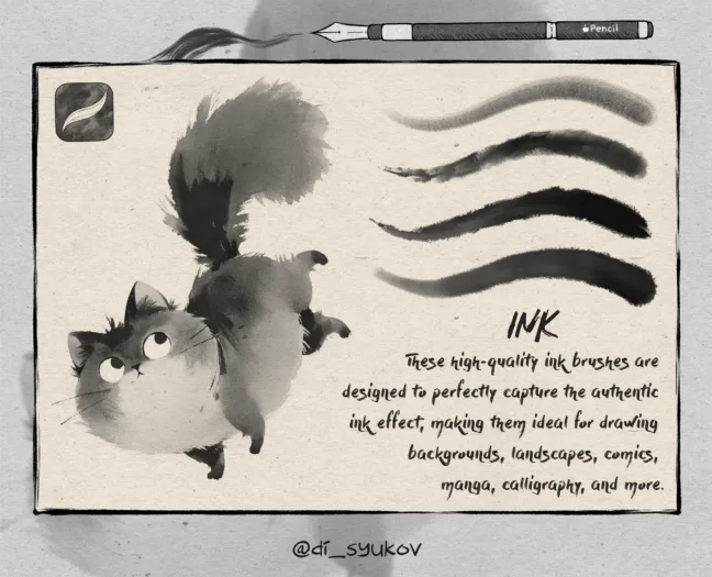 stunning ink procreate brushes 4 - Stunning Ink Procreate Brushes