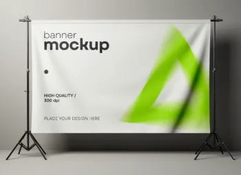 Realistic Banner Stand Mockup