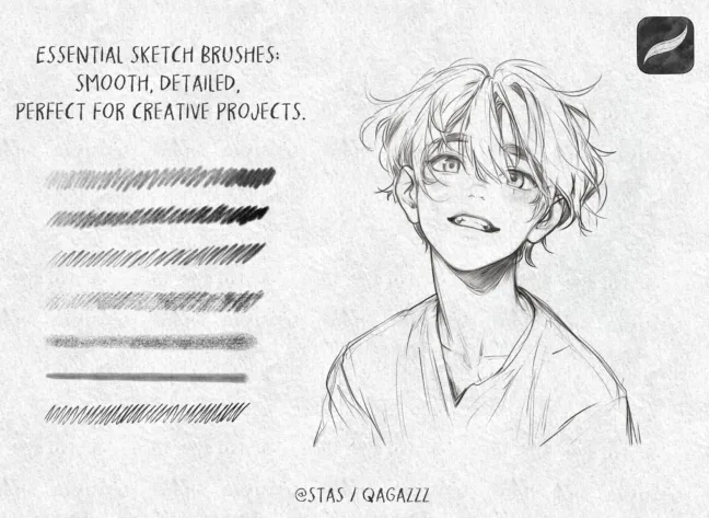 Retro Pencil Brushes for Procreate