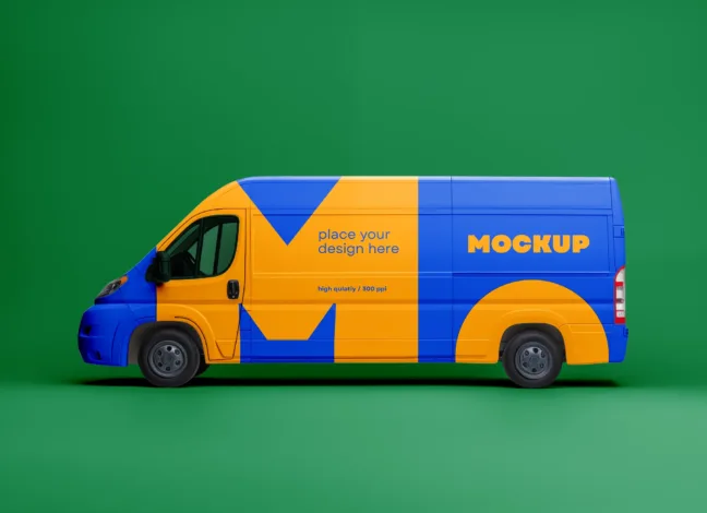 Sleek Van Mockup