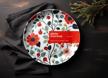 Stunning Ceramic Plate Mockup