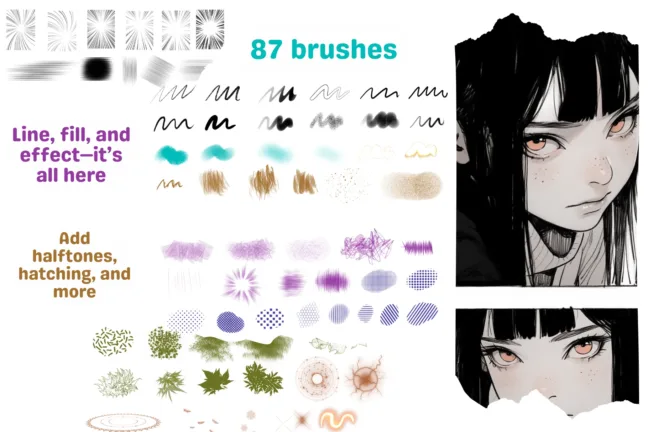 85+ Comic & Manga Procreate Brushes