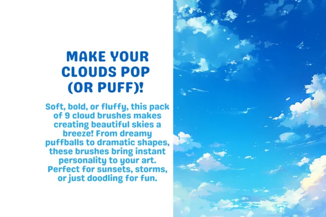 Cloud Puff Pocket Skies Brushes