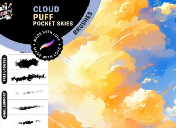 Cloud Puff Pocket Skies Brushes