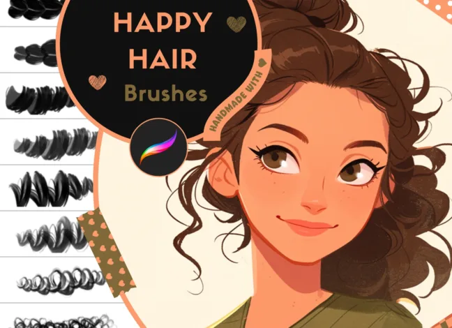 Happy Hair Studio Procreate Brushes