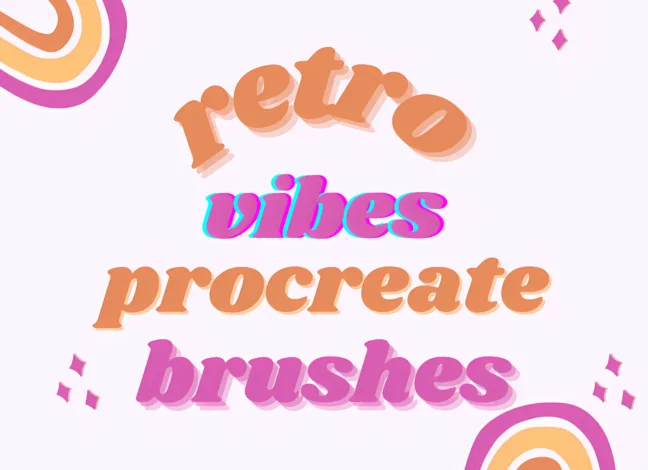 Lettering Retro Shadow Brushes