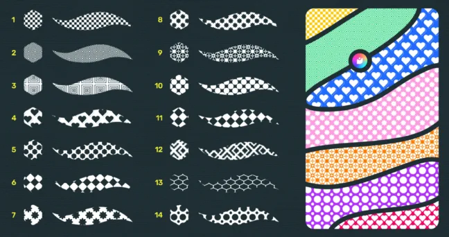 Next Pattern Procreate Brushes Set