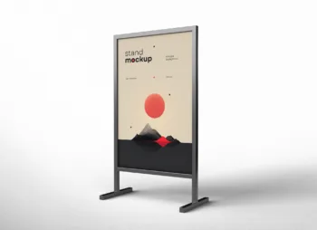 Outdoor Stand Poster Mockup