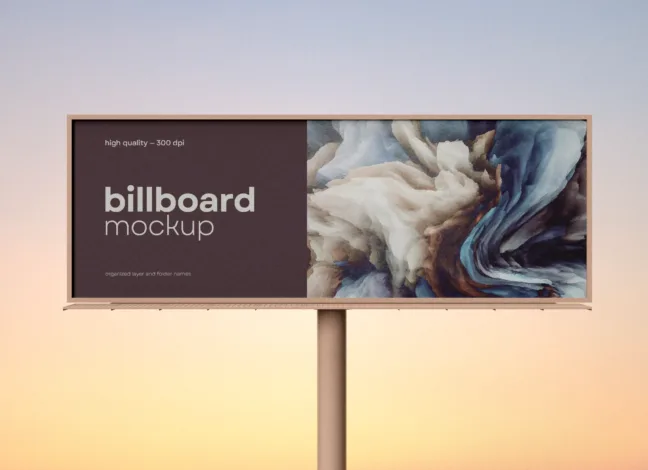 Sunset Outdoor Billboard Mockup