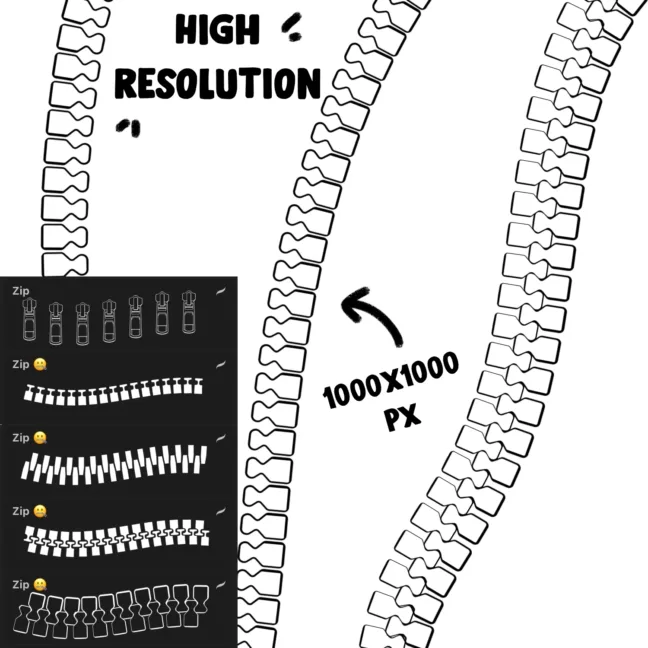 Zipper Brushes for Procreate