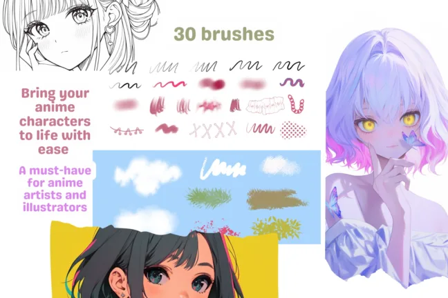 Anime Artistry Procreate Brushes